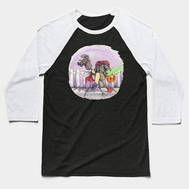 The Headless Horseboy Baseball T-Shirt by AJIllustrates